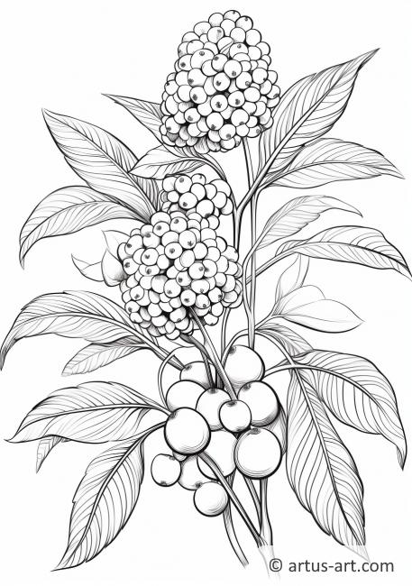 Elderberry-inspired Tattoos Coloring Page